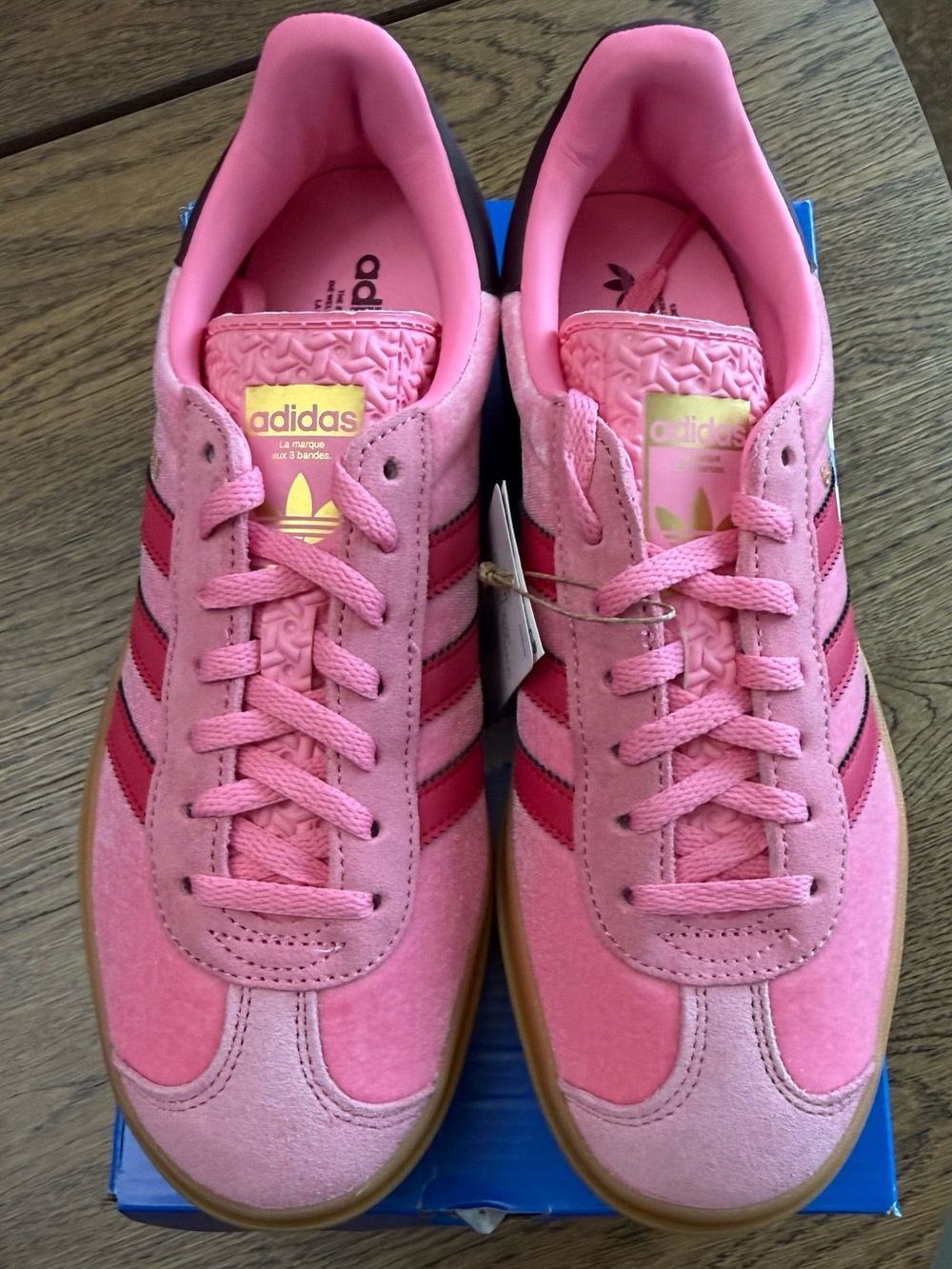 NIB Adidas Gazelle Bold J Shoes Pink Gum JQ7407 Youth 5.5Y / Women’s 6.5